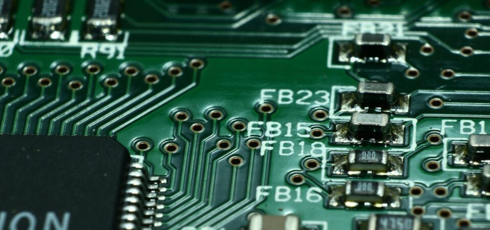 Photo of a green circuit board