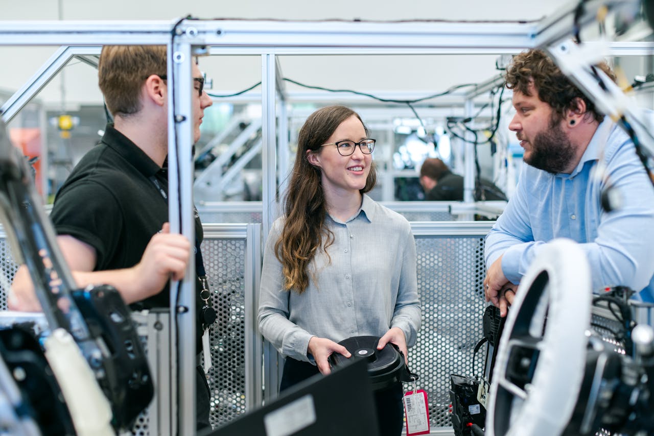 Engineers in a workshop